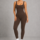 Sculp Seamless Ribbed Hip-Lift Workout Jumpsuit