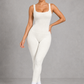 Sculp Seamless Ribbed Hip-Lift Workout Jumpsuit