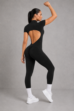 Sculp Backless Scrunch Butt-Lift Yoga Jumpsuit
