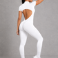 Sculp Backless Scrunch Butt-Lift Yoga Jumpsuit