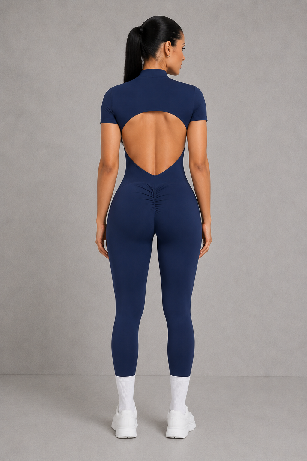 Sculp Backless Scrunch Butt-Lift Yoga Jumpsuit