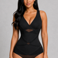 Sculp V-Neck Cross Tummy Control Butt-Lift Bodysuit