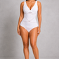 Sculp V-Neck Cross Tummy Control Butt-Lift Bodysuit