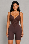 Sculp Backless Lace V-Neck Shaping Bodysuit – T-Back