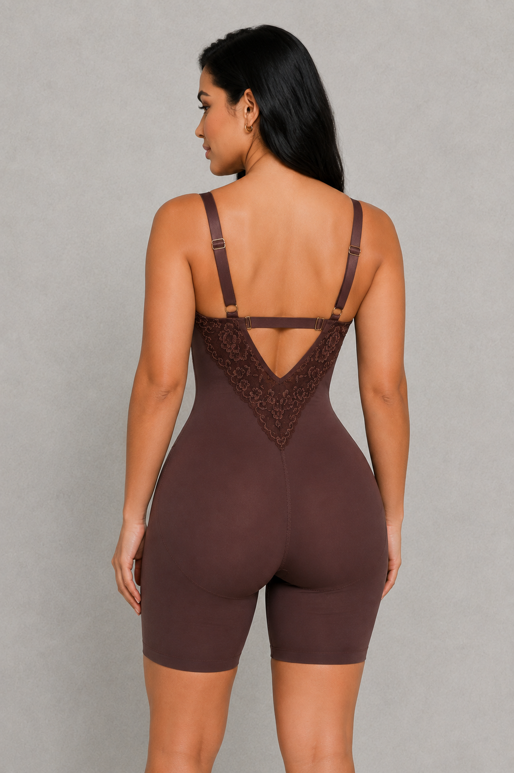 Sculp Backless Lace V-Neck Shaping Bodysuit – T-Back