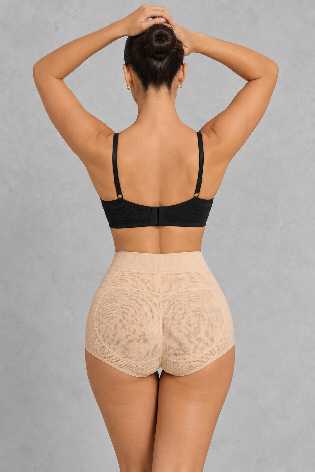 High-waisted padded bum and hip enhancer knickers