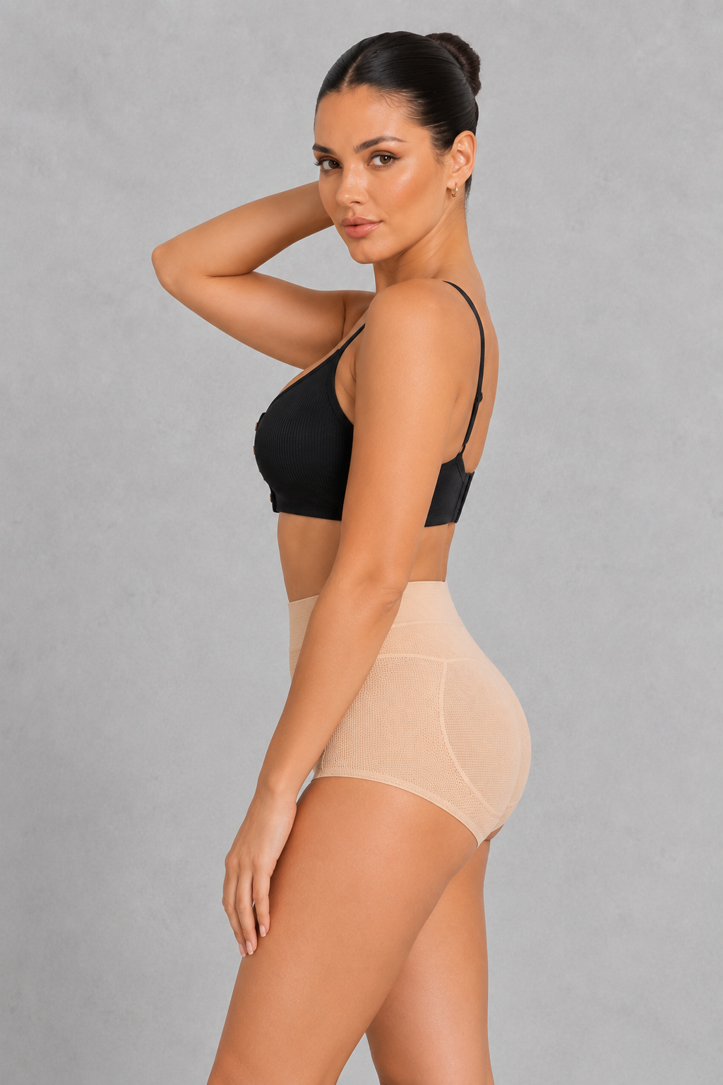 High-waisted padded bum and hip enhancer knickers