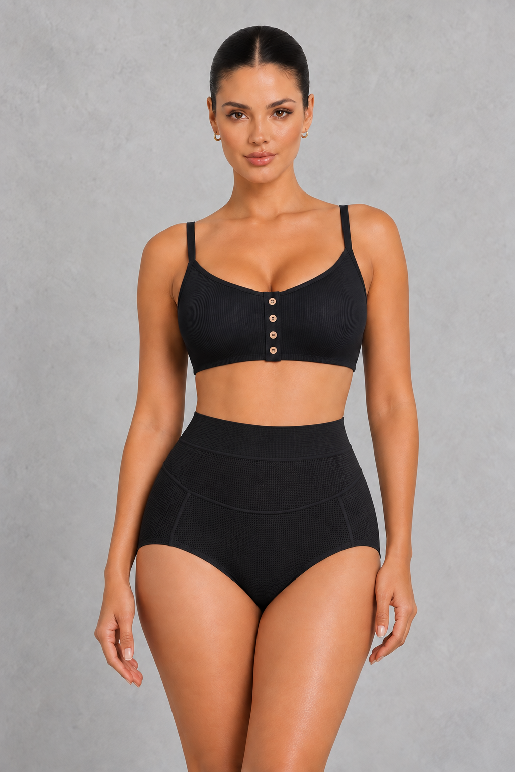 High-waisted padded bum and hip enhancer knickers