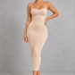 Sculp Backless Suspender Slim-Fit Midi Dress