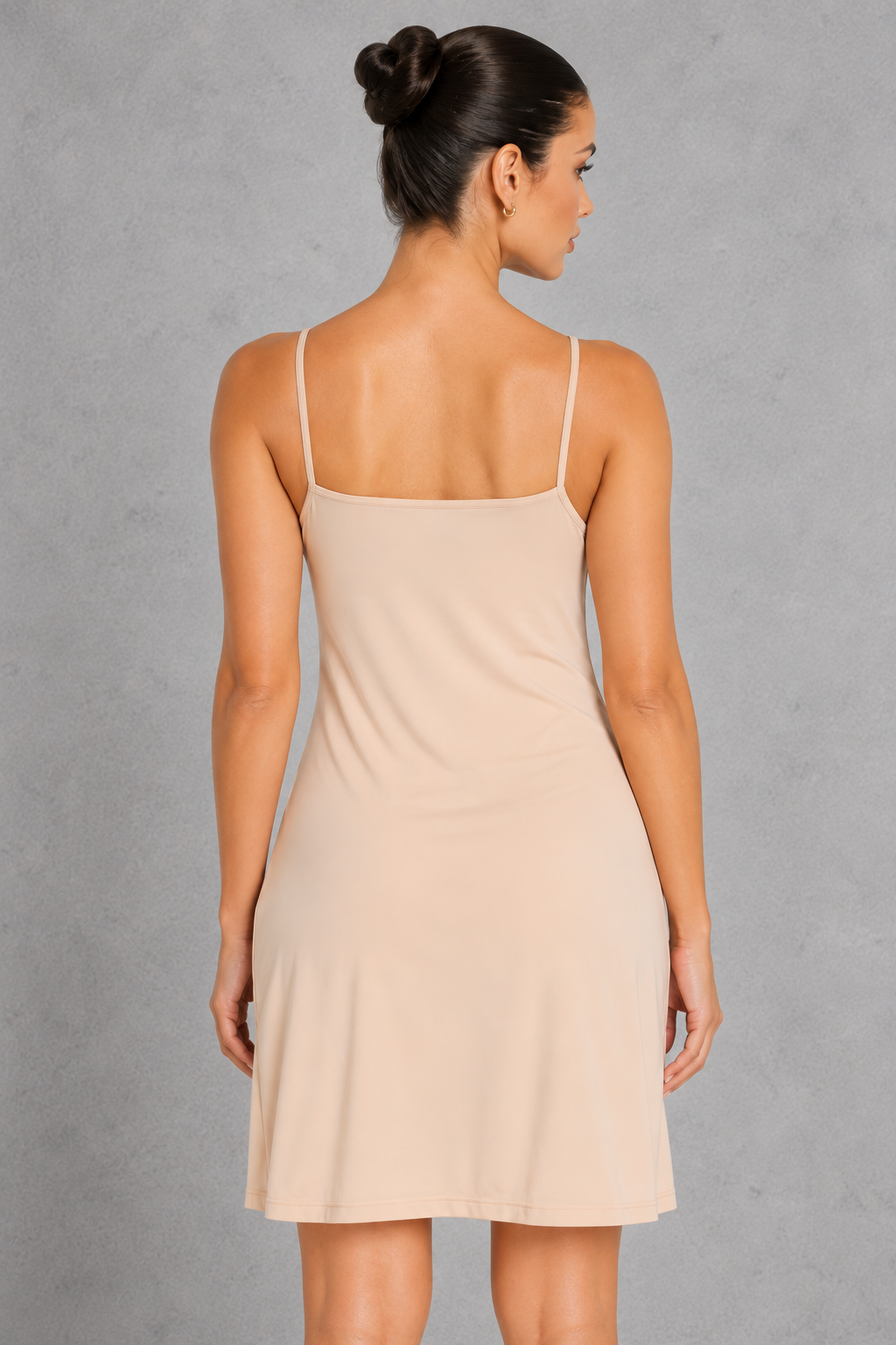 Sculp Backless V-Neck Camisole Mini Slip Dress