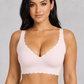 Sculp scalloped deep V push-up bra, scalloped edge detail