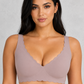 Sculp scalloped deep V push-up bra, back view