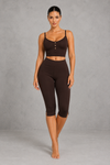 Sculp Split-Hem Capri Fitness Pants
