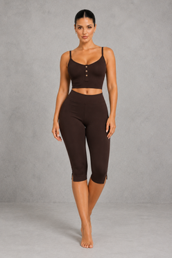 Sculp Split-Hem Capri Fitness Pants