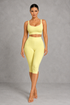 Sculp Split-Hem Capri Fitness Pants