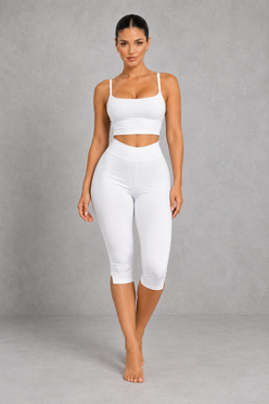 Sculp Split-Hem Capri Fitness Pants