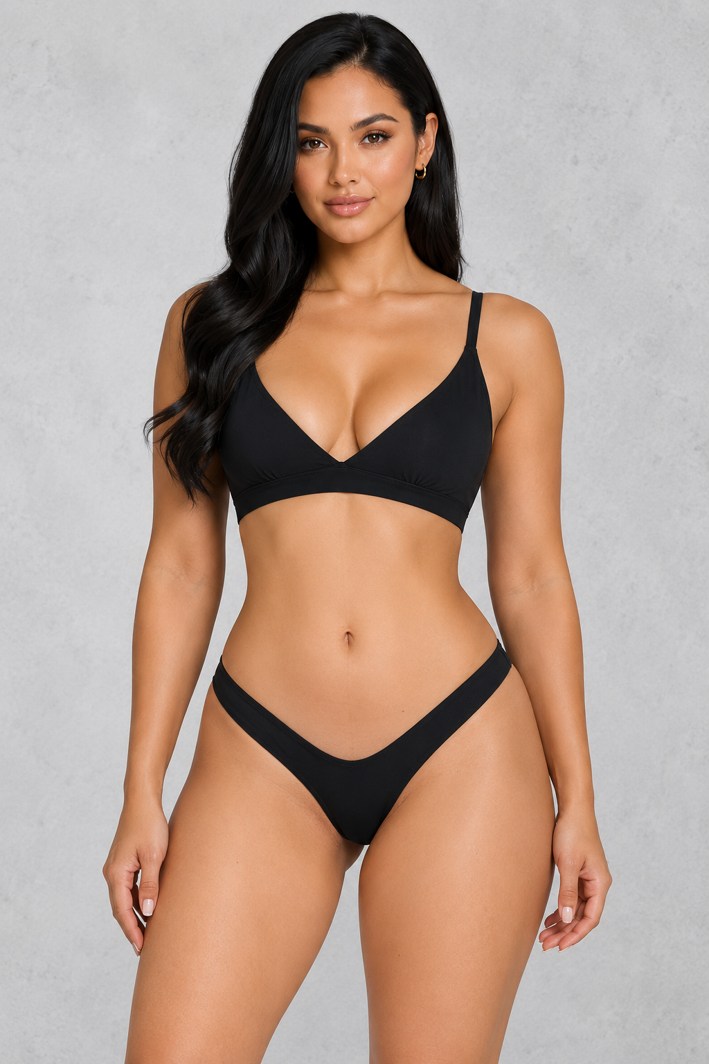 Sculp Cotton Triangle Bralette & Thong Set – image 6