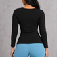Sculp long sleeve sauna sweat top, back view