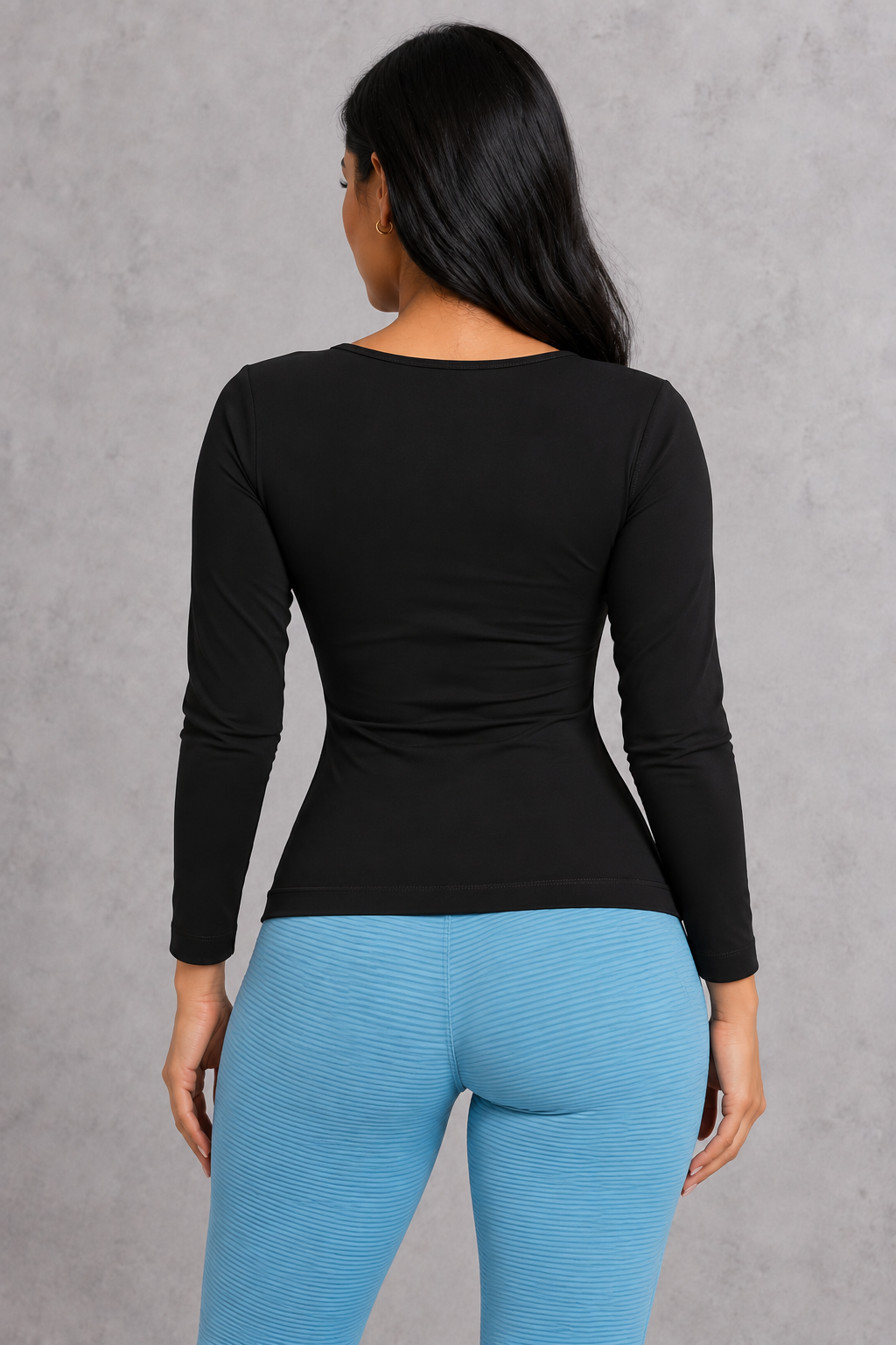 Sculp long sleeve sauna sweat top, back view