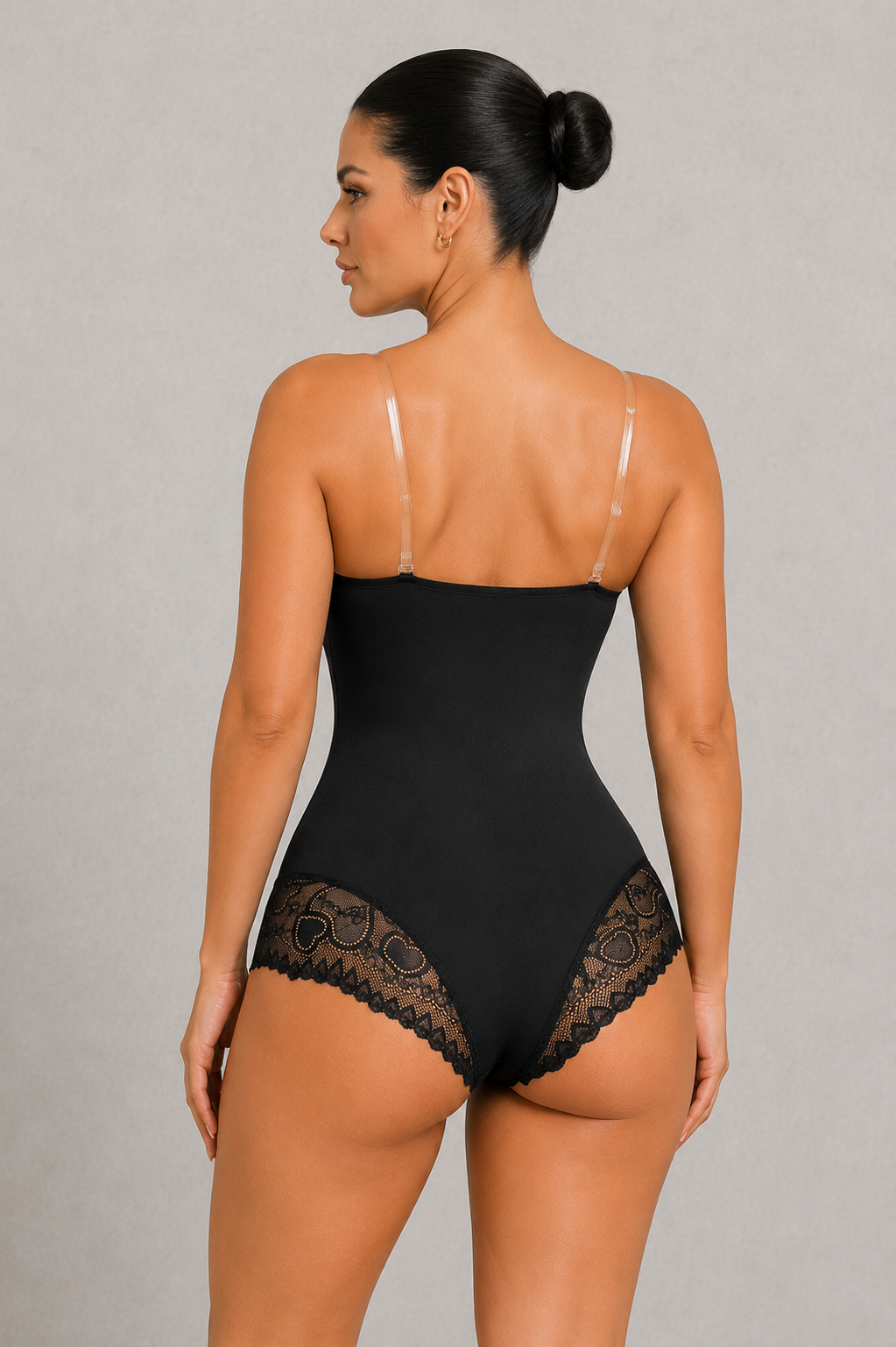 Sculp Strapless Lace-Trim Tummy Control Shaping Bodysuit