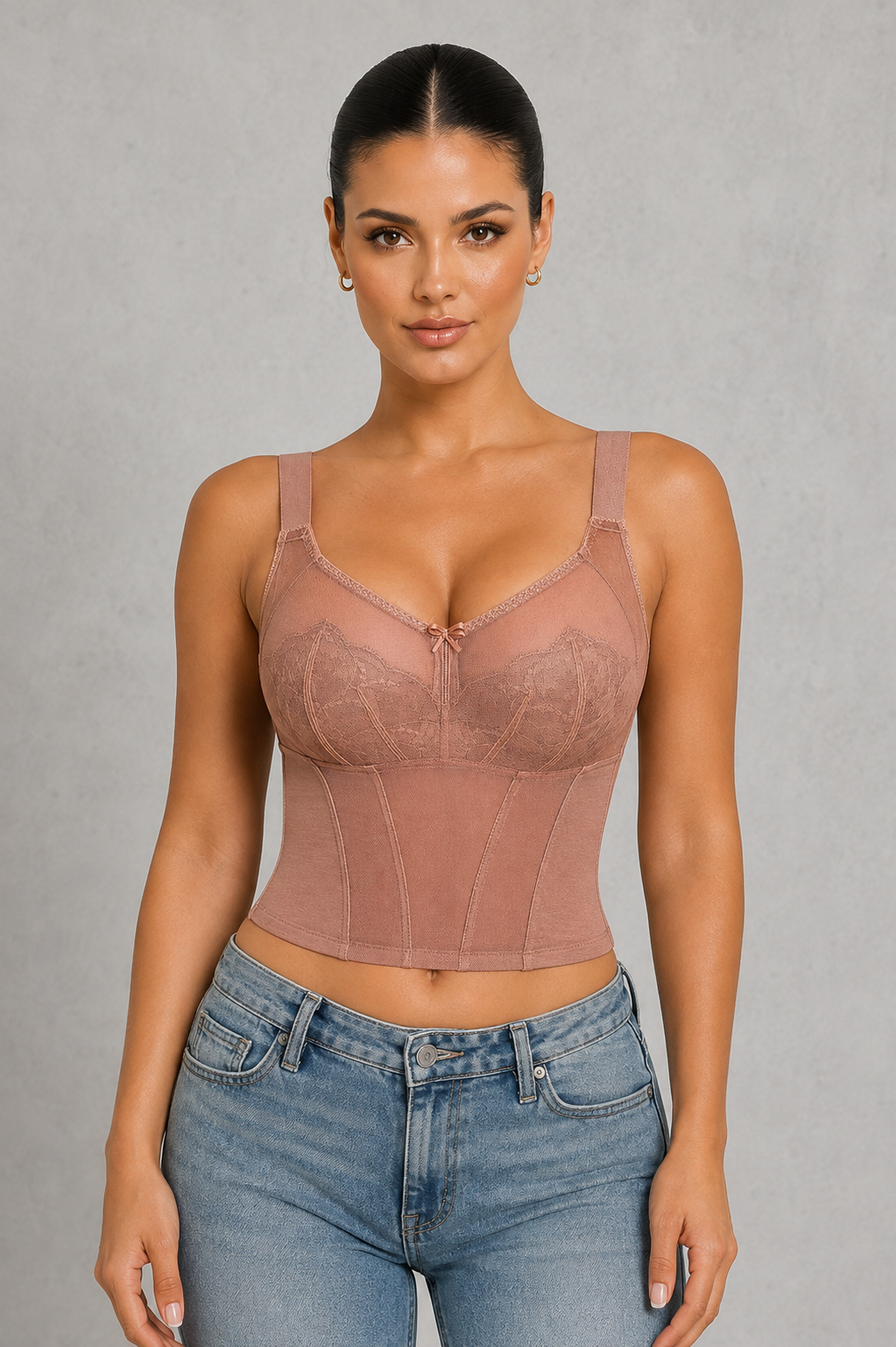 Sculp Lace Mesh Sheer Shaping Top