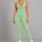 Sculp Shaping Workout Jumpsuit – Zip Front Tummy Control One Piece