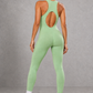 Sculp Shaping Workout Jumpsuit – Zip Front Tummy Control One Piece