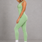 Sculp Shaping Workout Jumpsuit – Zip Front Tummy Control One Piece