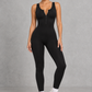 Sculp Shaping Workout Jumpsuit – Zip Front Tummy Control One Piece