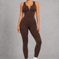 Sculp Shaping Workout Jumpsuit – Zip Front Tummy Control One Piece
