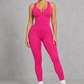Sculp Shaping Workout Jumpsuit – Zip Front Tummy Control One Piece