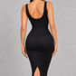 Sculp Sleeveless Crew Neck Long Bodycon Dress