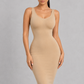 Sculp Sleeveless Crew Neck Long Bodycon Dress