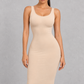 Sculp Sleeveless Crew Neck Long Bodycon Dress