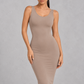 Sculp Sleeveless Crew Neck Long Bodycon Dress