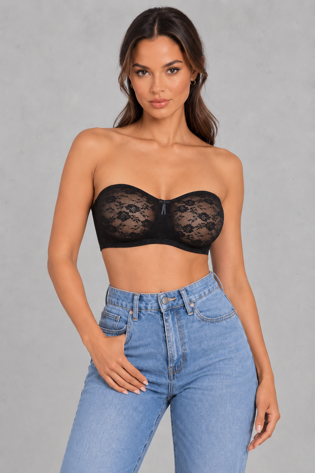 Sculp Sheer Lace Push-Up Support Bra