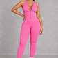 Sculp SnatchedKnit Front-Zip Sculpting Jumpsuit