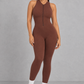 Sculp SnatchedKnit Front-Zip Sculpting Jumpsuit