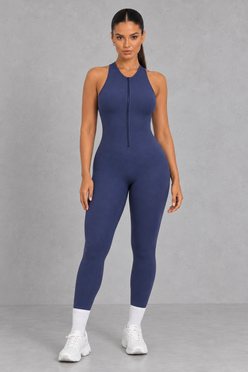 Sculp SnatchedKnit Front-Zip Sculpting Jumpsuit