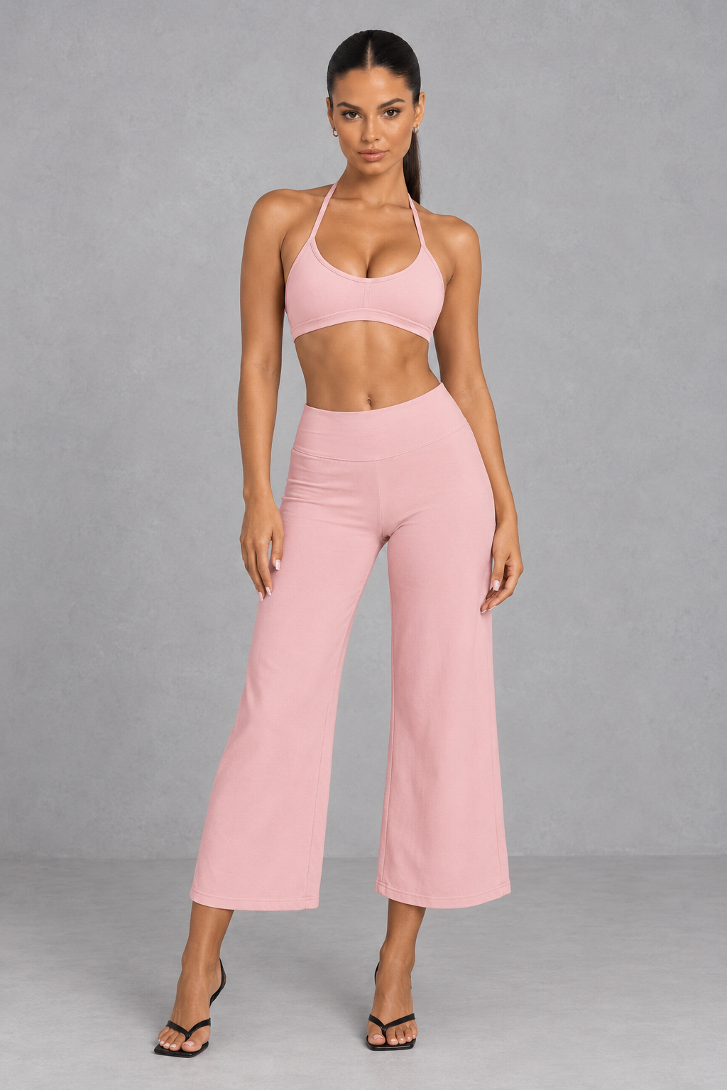 Sculp High-Waisted Wide-Leg Capri Pants