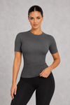 Sculp Slim-Fit Short Sleeve Fitness Shapewear Top
