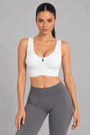 Sculp Front Zip Sports Bra – Seamless Wireless Support