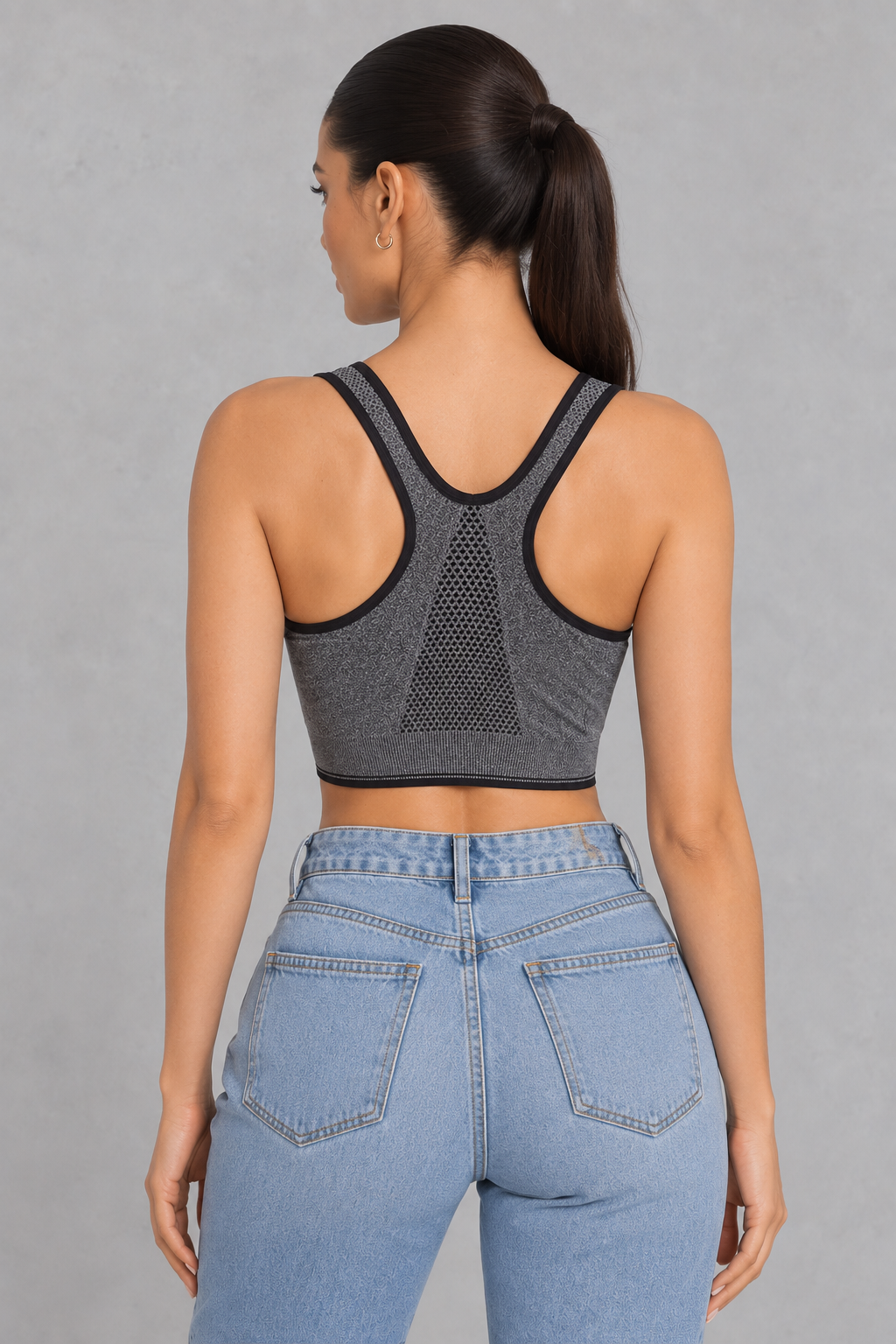 Sculp Front Zip Sports Bra – Seamless Wireless Support