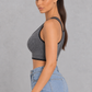 Sculp Front Zip Sports Bra – Seamless Wireless Support