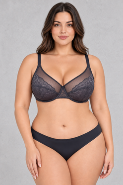 Sculp Plus Size Full Cup Floral Lace Minimiser Support Bra