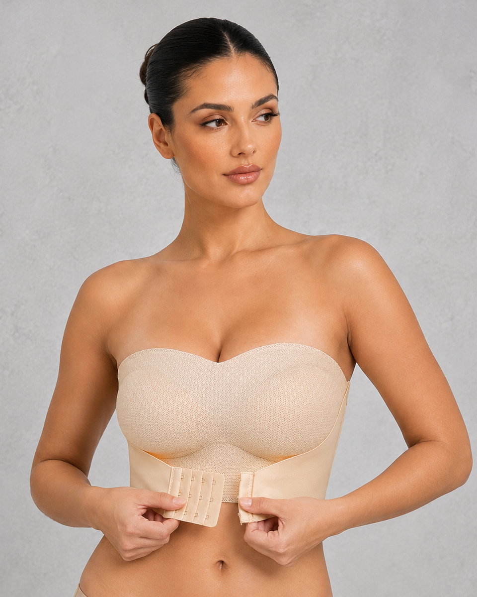 Sculp Strapless Front Closure Wireless Push-Up Bra
