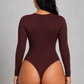 SculpStore V-Neck Long Sleeve Sculpting Bodysuit