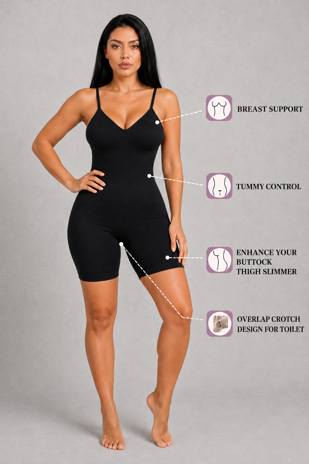 Sculp Backless Shapewear Bodysuit – Tummy Control & Butt Lifting Romper