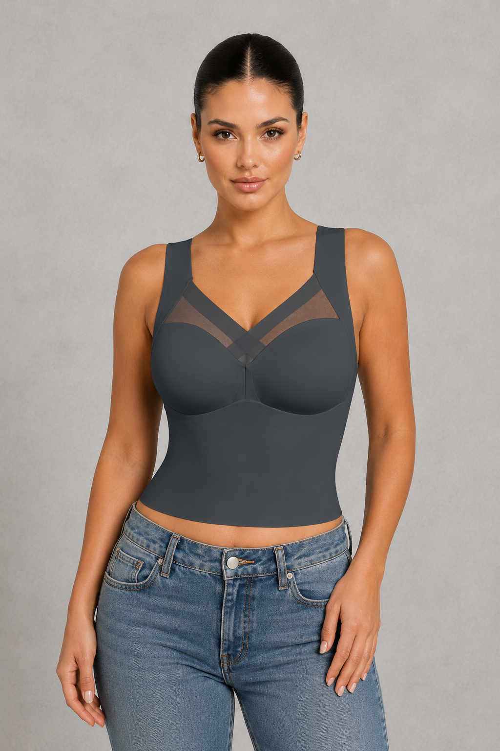 Sculp Crisscross Mesh Wireless Tank Bra