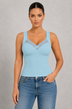 Sculp Crisscross Mesh Wireless Tank Bra
